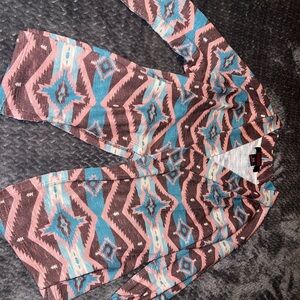 Rock & Roll Denim Western Print Cardigan